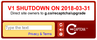 recaptcha v1 shutdown example